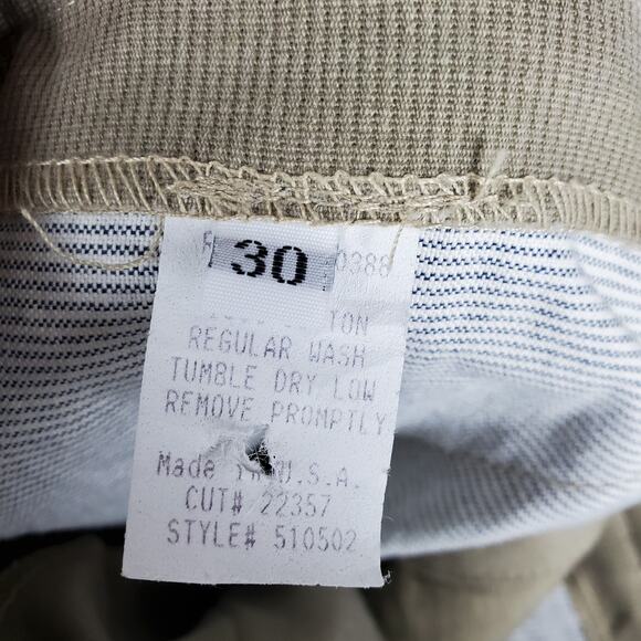 WAH Maker Striped Frontier Pants Mens 30x36 Western Buckle Back Tan Cotton - Picture 11 of 15